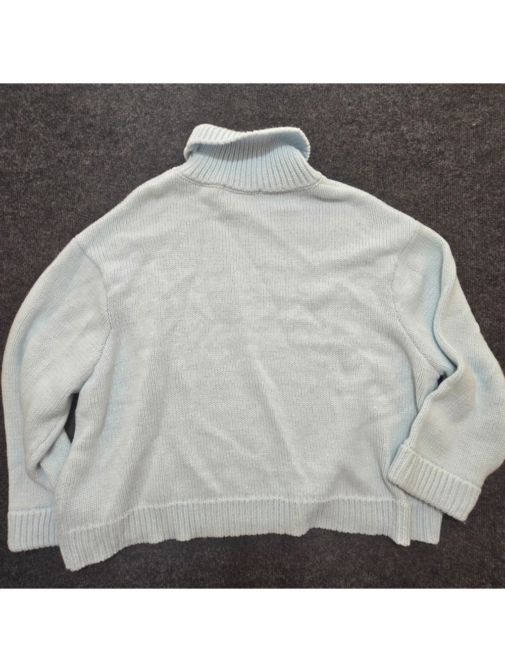 Disney Pixar Inside Out Sadness Blue Turtleneck Knit Sweater Plus Size 4XL Cozy